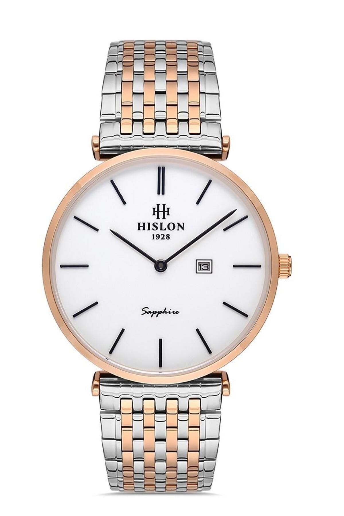 Erkek Altın-beyaz Çelik Kasa Yuvarlak Kadran Metal Kordonlu Kol Saati Quartz Mekanizma Analog Ekran